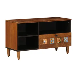 Meuble TV HELLOSHOP26 Meuble TV rectangulaire moderne 80 x 33