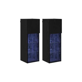Meuble TV HELLOSHOP26 Lot de 2 meubles TV muraux modernes 30,5