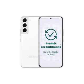 Smartphone SAMSUNG Galaxy S22 5G 128Go Blanc Très Bon État - Reconditionné