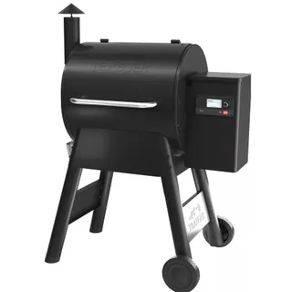 Barbecue pellet TRAEGER Pro 575 noir sur chariot, grille haute 56x18 cm, grille basse 56x48 cm