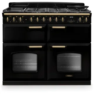 Piano de cuisson mixte FALCON NGC TAB MIX 110 CM NOIR LAITON ANTIQUE