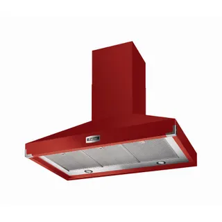 Hotte décorative murale FALCON PKR100 SUP/EXT CERISE NICKEL