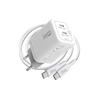Chargeur JAYM Chargeur Secteur 2 USB-C GaN 65W PD