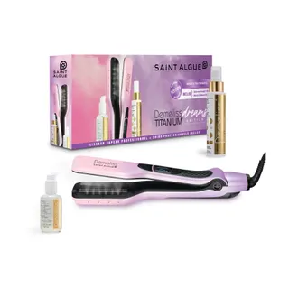Lisseur vapeur SAINT ALGUE Titanium Dreams rose/violet + 2 soins