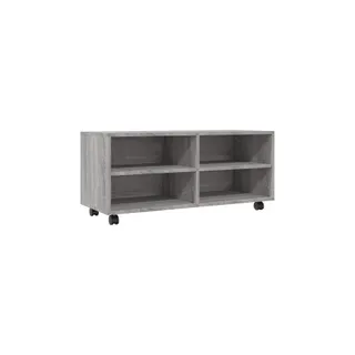 Meuble TV HELLOSHOP26 Meuble TV sur roulettes rangement pratiq