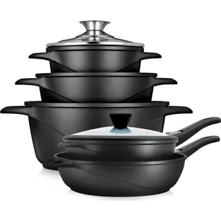 Batterie de cuisine BRIEBE Induction 3 Casseroles 2 Poêles MGK1819