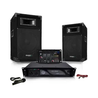 Pack sono MYDEEJAY DJ500-AX-USB ampli+HP500W Table de mix
