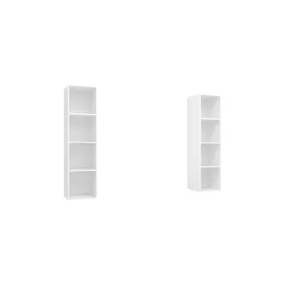 Meuble TV HELLOSHOP26 Lot de 2 meubles TV muraux pratiques ran
