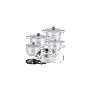 Batterie de cuisine HERZBERG HG1242-IX