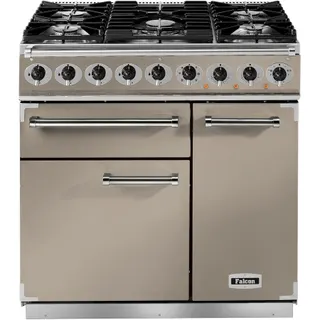 Piano de cuisson gaz FALCON Semi Pro DELUXE 90 FAUVE NICKEL BROSSÉ