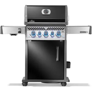Barbecue gaz NAPOLEON Rogue RPS425RSIBPK2FRR noir 5 bruleurs sur chariot,  60x45 cm bruleurs latéral et arrière infrarouge