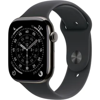 Montre connectée APPLE WATCH 46mm Tit Ardoise / Noir Serie 11 M/L Cellular Reconditionné
