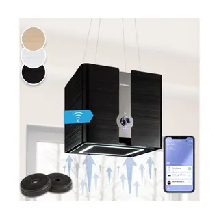 Hotte décorative îlot KLARSTEIN Futurelight îlot 420 m³/h LED Wifi inox