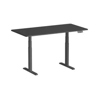 Bureau ergonomique KIMEX Plateau carbone 150x75cm Bords ronds