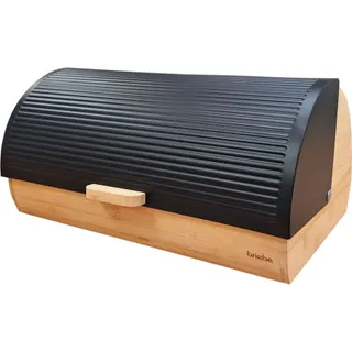 Set d'ustensiles de cuisine BRIEBE Boîte à Pain en Bois de Bambou BB1162BLK