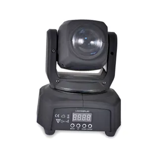 Jeu de lumières IBIZA Mini LYRE DMX A 1 LED Blanche avec EFFET