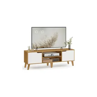 Meuble TV HELLOSHOP26 Meuble TV support télé avec étagère régl