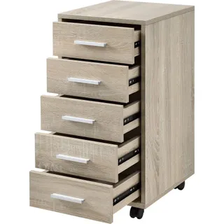 Armoire HELLOSHOP26 Caisson à roulettes mobile avec 5 tiroir