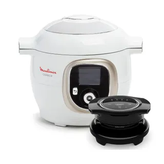 Cookeo MOULINEX CE85XAF0 blanc 6 L, 9 modes de cuisson + Extra Crisp