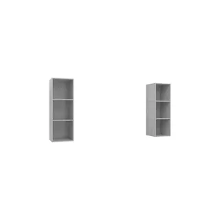 Meuble TV HELLOSHOP26 Lot de 2 meubles TV muraux avec rangemen