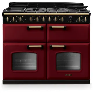 Piano de cuisson mixte FALCON NGC TAB MIX 110 CM BORDEAUX LAITON ANTIQ