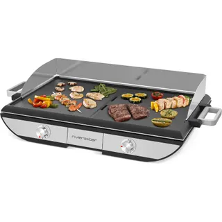 Plancha électrique RIVIERA ET BAR QPL 650 noir gris à poser, 50x30 cm