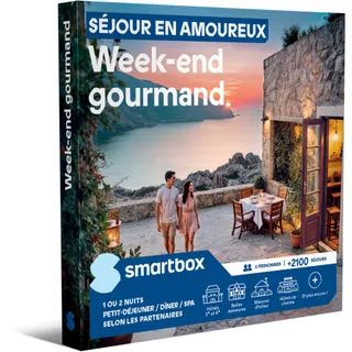 Coffret cadeau SMARTBOX Séjour en amoureux  - Week-end gourmand