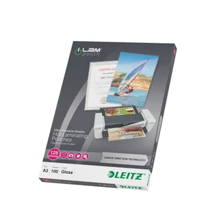 Consommable de bureau pour plastifieuse LEITZ Pochettes 125 UDT A3 boite de 100