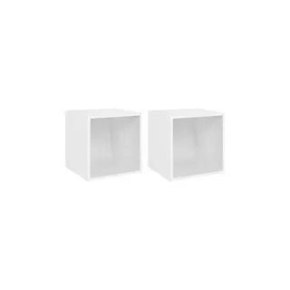 Meuble TV HELLOSHOP26 Lot de 2 meubles TV tendance pratique 37