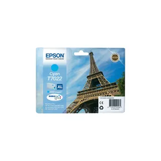 Cartouche d'encre EPSON T7022 XL Cyan Série Tour Eiffel