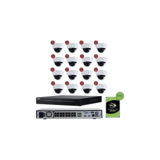 Caméra de sécurité KOMELEC Kit vidéosurveillance IP 16 caméras dôme