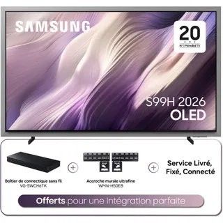 TV OLED SAMSUNG TQ83S99H (2026) 83" (209 cm) 4K - Smart TV avec IA, anti-reflet, mode art (effet tableau)