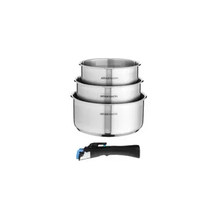 Batterie de cuisine ARTHUR MARTIN 3 casseroles 16/18/20cm + poignée - 5531
