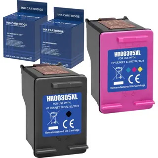 Cartouche d'encre PHONILLICO 305XL Noir Couleurs Pour HP Deskjet Envy