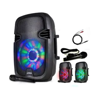 Pack sono PARTY LIGHT&SOUND Enceinte mobile batterie 8"/20cm à LEDs