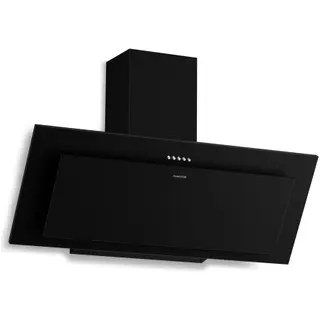Hotte décorative murale inclinée KLARSTEIN Athena 404 m³/h 56W 90 cm LED 63 dB Noir