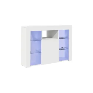 Meuble TV HELLOSHOP26 Meuble TV d'angle minimaliste blanc 100