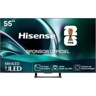 TV Mini LED HISENSE 55U7Q 2025 - 55 pouces ( 139 cm )