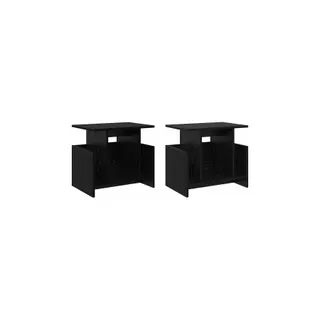 Meuble TV HELLOSHOP26 Lot de 2 meubles TV rectangulaires moder