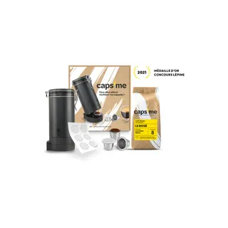 Coffret CAPS ME Noir compatible avec les machines Nespresso® Original,