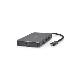 Hub NEDIS vers USB-C RJ45 / Micro SD / 2HDMI 4K