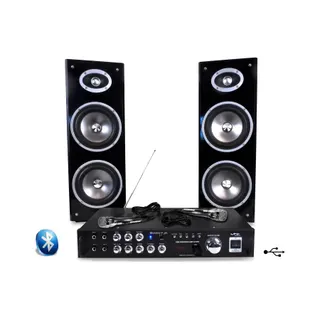 Karaoké LTC POWER Karaoké ampli 80W +2 HP +2 mic STAR3D-BT