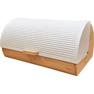 Set d'ustensiles de cuisine BRIEBE Boîte à Pain en Bois de Bambou BB1162WHT
