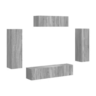 Meuble TV HELLOSHOP26 Meuble TV mural pratique modulable range