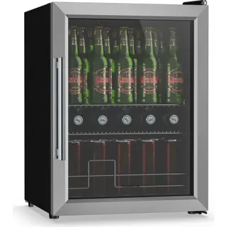 Mini réfrigérateur KLARSTEIN Beersafe porte vitrée 64x48cm LED Argent