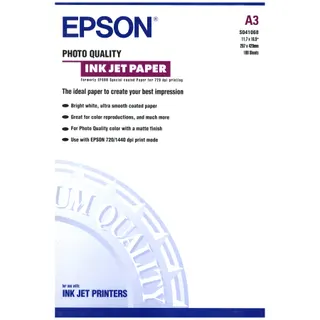 Papier photo EPSON S041068 mat  A3 -100f -102g/m²