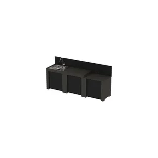 Meuble de cuisine extérieure ENO CLASSIC 3 Modules Gris Cargo PMOD703M