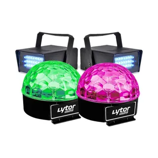 Jeu de lumières LYTOR Pack EFFET FIESTA 2 SIXMAGIC + 2 LED STR