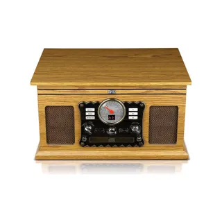Platine vinyle BM SONIC Britz Retro Bois 50W BT CD Cassette FM