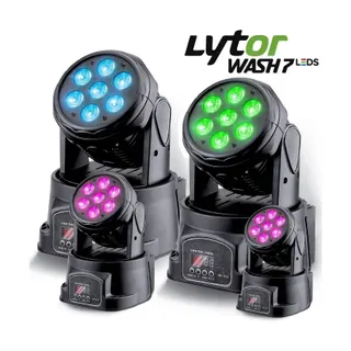 Jeu de lumières LYTOR Lyres LytOr WASH7 LEDS DMX RVB 4W + BLAN